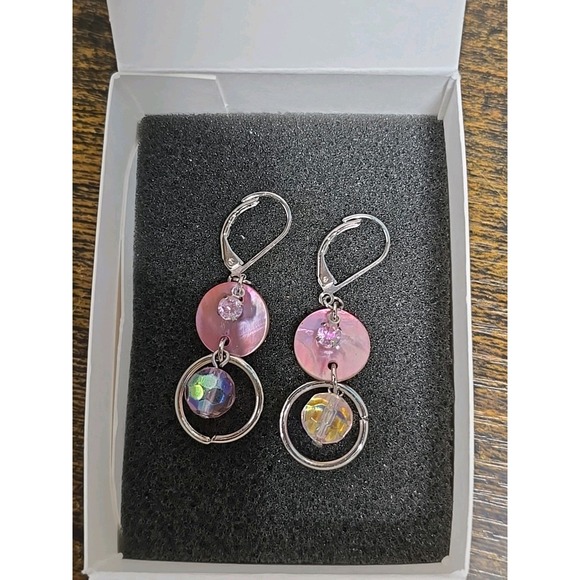 Cookie Lee Jewelry - Cookie‎ Lee Pink Charm Rhinestone Earrings